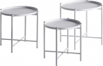 Lastdeco Coffee Table | Set of 3 Iron Side Tables | White