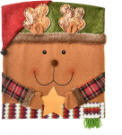 TITA-DONG 3 Pack j&otilde;ulud tool tagasi katab Santa Snowman p&otilde;hjap&otilde;der tool kaitsja Slipcovers ruuduline mustrid tooli kate k&ouml;&ouml;k Hotel Holiday Party Decoration