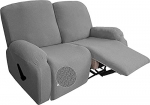 6-osaline Stretch Recliner Cover Chair Cover Relax TV Chair Recliner Chair Cover for Deck Chair Protection with Bag Non-Slip Cover for Relaxing Chair (helehall)