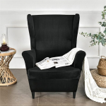 Wing Chair Slipcover Set of 2 - 2 in 1 Design eemaldatav pehme sametist Wing Back Chair Covers tugitool Stretch Covers