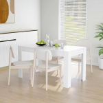 ACAGALA s&ouml;&ouml;gilaud 140 x 74,5 x 76 cm s&ouml;&ouml;gilaud 4 inimesele k&ouml;&ouml;gilaud puidust s&ouml;&ouml;gituba valge