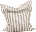SXBCyan Bean Bag Cover ilma t&auml;idiseta 140 x 180 cm ristk&uuml;likukujuline pouf veekindel v&auml;litingimustes kasutamiseks - hiiglaslik Bean Bag suur lamamistool v&auml;ljas Lounge Chair de Piscine &agrave; Rayures (Light Khaki Stripe)