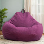 Bean Bags for Adults, Gaming Bean Bags, suur, sise- ja v&auml;litingimustes kasutamiseks, veekindel, pirnikujuline, pol&uuml;ester, ilma t&auml;idiseta, elutuba, aed, lilla, 105 x 115 cm.