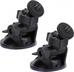 Yctze Dash Cam Mount, 2 Pack 1/4" Thread Bike Recorder Car Mount Screw Tripod Windshield Mount 360 kraadiga p&ouml;&ouml;rlev vaakum iminapad
