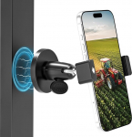 Magnetiline mobiiltelefoni hoidja traktorid, [k&otilde;ik metallist ja vastupidav] magnetiline mobiiltelefoni hoidja kahvelt&otilde;stukile, muruniidukile, paadile, j&otilde;usaaliklambrile iPhone 17/16/15/14, Galaxy S / A / Z Flip, 4-7-tollise mobiiltelefoni jaoks