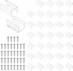 PATIKIL LED ribavalgustuse klambrid, 36 paigaldusklambri pakett, plastklambrid 304 roostevabast terasest kruvidega 11,5-12,4 mm neoon RGB valguskaabli lindi jaoks, l&auml;bipaistev