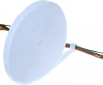 TUKA TKB5015 Velcro kaablipaelad 25 m x 15 mm, vabalt l&otilde;igatav, vastupidav, eemaldatav, korduvkasutatav, kaablipaelad, Velcro lint kaablihaldur, Velcro rull korraldamiseks, juhtmete kinnitamine, valge