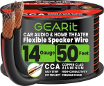 14 AWG Lautsprecherkabel, GearIT Pro Series 14 AWG (50 Fu&szlig; / 15,24 Meter) - Ideal geeignet f&uuml;r Heimkino-Lautsprecher und Auto-Lautsprecher, Schwarz