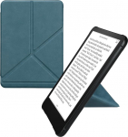 kwmobile kaitsev &uuml;mbris Amazon Kindle Paperwhite (2024)/Colorsoft Case - Kunstnahast &uuml;mbris - eReader Flip Case automaatse puhkefunktsiooniga - kate koos alusega - petroolisinine