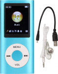 MP3-m&auml;ngija, muusikam&auml;ngija 1,8-tollise LCD-ekraaniga, USB-port, &otilde;huke klassikaline digitaalne helisalvesti FM-raadioga, toetab kuni 64 GB (sinine)