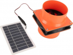 10 W Solar-Abluftventilator, 12 V, Set mit rundem K f&uuml;r Wohnmobil und Gew&auml;chshaus, Dachboden, Bootsbel&uuml;ftung (oranž)