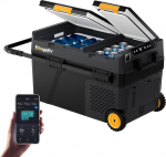 BougeRV CRD2 V2.0 kompressoriga jahutusboks 40 L koos s&uuml;gavk&uuml;lmikuga Double Door Dual Zone Cool Box auto rataste ja k&auml;epidemega 12 V / 24 V 230 V Camping k&uuml;lmik elektriline koos App Control, IPX4, -20 &deg; C ~ 20 &deg; C (2026 Uus)