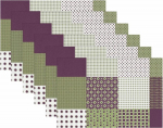 Stoff-Tischsets, waschbare Tischsets f&uuml;r Esstisch, 6er-Set,Patchwork Gitter Geometrie Vintage Modern