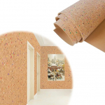 Rainbow Cork Board Roll koos isekleepuva tagakattega DIY seinakaunistuste jaoks.Cork Board Roll koos korgist tagakattega lehtedega teadetetahvlite ja k&auml;sit&ouml;&ouml;de jaoks 4ft x 25ft