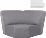 Weysat Corner Diivan Cover, Stretchy Corner Couch Cover, m&ouml;&ouml;bli kaitsja elutuppa, Sectional Lounger, Diivan Slipcover, L kuju, diivan, diivan, t&auml;iendav iste (Light Grey, Milk Silk)
