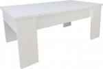 Somnia Descanso - kohvilaud, reguleeritava k&otilde;rgusega, elutoa v&otilde;i s&ouml;&ouml;gitoa laud, v&auml;rvus: valge, m&otilde;&otilde;tmed: 90 cm (laius) x 50 cm (s&uuml;gavus) x 46/57 cm (k&otilde;rgus).