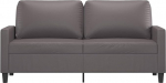 Gecheer 2-kohaline diivan Lounge diivan diivan k&auml;etugedega seljatoega diivanvoodi elutoa diivan metallist raamiga istumism&ouml;&ouml;bel Kahekohaline k&uuml;lalissohva polsterdatud diivanvoodi 158 x 77 x 80 cm (B x S x K x K)