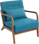 HollyHOME tugitool elutuba tool magamistuba tool aktsenttool, mugav tool lugemistool polsterdatud puidust raamiga tugitool, Teal, Teal v&auml;rviline