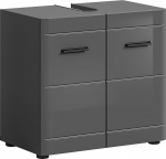 xonox.Home - Vannitoa tualettruum Soft 60 x 56 x 34 cm eesmine hall k&otilde;rgl&auml;ikega MDF s&uuml;gav t&otilde;mmatud korpus hall Nb - Vannitoa tualettruum - kaasaegne ja funktsionaalne