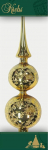 ***Dekohelden24 Lauschaer j&otilde;ulupuu kaunistus - J&otilde;ulupuu Double Top Gold Shiny koos kaunistusega, 33 cm - 900010A