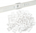 Philipsi Hue Lightstrip V4-le sobivad kinnitusklambrid (50 tk) Valge - LED-ribade turvaline ja diskreetne kinnitamine - ideaalne paindlikuks valgustuse kujundamiseks kogu majas.
