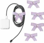 SenseAGE suured kaablisidemed s&uuml;learvuti laadimiskaabli / arvuti / USB kaabli jaoks | Kontor, kodu, kool, k&ouml;&ouml;k, laudade kaablijuhtimine | kaabli korraldaja koos surunupuga | 5 tk komplekt - lilla