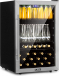 Klarstein Mini Fridge with Glass Door, Mini Fridge for Room, Drinks Fridge Small with Adjustable Shelves, Small Fridge 147 Litres, Indoor/Outdoor Fridge Quiet