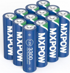 Aku AA 3300 mAh NIMH 1,2 V laetavad akud AA Pack of 12 1200 ts&uuml;klit madala enesepuhastuse aku ilma m&auml;luefektita