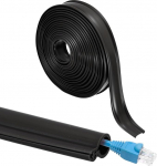 QUARKZMAN Kabelschlauch 6 Meter Durchmesser 8mm Flexibel Kabelkanal Dr&auml;hte H&uuml;lse mit Verschluss, Silkon Kabelschutzschlauch Leerrohr f&uuml;r TV Computer, Schwarz