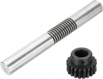 QUARKZMAN 1045 Stahl Schneckenradsatz 20T 1.25 Modul 1:20 &Uuml;bersetzungsverh&auml;ltnis Rechtslauf Antriebsgetriebe Rad (Zahnrad-12mm Bohrung 28 mm Au&szlig;endurchmesser Stange 24mm Au&szlig;endurchmesser)