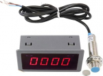4Bit Digital LED Tachometer with Hall Proximity Switch Sensor High Precision AC 110V 220V