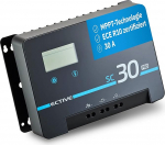 ECTIVE - Charge Controller Solar 12/24 Volt SC 30 PRO - MPPT Solar Charge Controller 30A 100V with Bluetooth - Solar Charge Controller Charger for AGM, Gel, Lithium Batteries - Solar Charge Controller