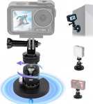 Magnetiline kinnitus GoPro-le, kaamera kinnitusmagnet 360&deg; p&ouml;&ouml;rlemisega kuulipea, l&uuml;litatav k&uuml;lmkinga kinnitus ja 1/4 tolli-20 kruvi, &uuml;hildub GoPro Hero, Action Camera, Insta360-ga