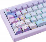 Keycaps PBT l&auml;bipaistev kirja k&uuml;lje print Custom 135 klahvid mehaaniline klaviatuur ISO Cherry MX l&uuml;liti (Cherry profiil) (Purple Bunny)