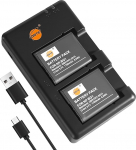 DSTE 2tk NP-BG1 NP-FG1 (1750mAh/3.7V) akulaadija &uuml;hildub Sony Cyber-Shot DSC-H90 DSC-HX5V DSC-HX7V DSC-N2 DSC-T20 DSC-T100 DSC-W30 DSC-W50 DSC-W55 DSC-W70 DSC-W120 DSC-W130 kaameraga.