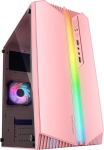 Mars Gaming MC-S1 microATX ultra-kompaktne arvutikapp, 12-režiimiline ARGB esivalgustus, FRGB ventilaator, t&auml;is k&uuml;lgaknaga m&auml;ngukapp, toetab kuni 120 mm vedelikjahutit, roosa v&auml;rvi