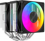 SAMA A60L protsessorijahuti mustas v&auml;rvitoonis - kaks 120 mm ventilaatorit | 6 soojusjuhtme toru, 265 W TDP | Intel LGA 1700/1200 ja AM4/AM5 | Vaikne 29 dB ja RAM-ga &uuml;hilduv disain | Briljantne ARGB valgustus