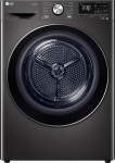 LG RT80V9B, Class A+++, Tumble Dryer 8 kg, Heat Pump Dryer with Short Programme, Dry Sensor, Stainless Steel Drum Material, 60 x 69 x 85 cm, Black