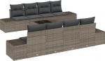 9-teiliges Garten Sofa Set mit Kissen Grau Poly Rattan Gartenlounge Model3346989 9-teiliges Garten Sofa Set mit Kissen Grau Poly Rattan Gartenlounge Model3346989