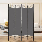 Todeco siseruumide ruumijaotur 4 paneeli ruumijaotur, kokkupandav privaatsusekraan magamistoas kodu r&otilde;dule 160 x 180 cm, hall