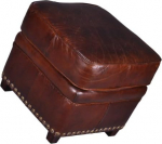 Derry Vintage Leather Footstool Side Stool