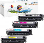Tinnee 304A Toner Compatible with HP 304A CC530A CC531A CC532A CC533A Toner Cartridges for HP Color Laserjet CP2320 CM2320NF CM2320FXI CP2025 CP2025N CP2025DN (1 Black, 1 Cyan, 1 Magenta, 1 Yellow)
