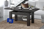 designimpex Astoria kohvilaud pikendatav k&otilde;rgusreguleeritav 110/150 cm p&auml;hklipuust Wenge kaasaegne riiulitega elutoa laud s&ouml;&ouml;gilaud k&uuml;ljelaud diivanilaud elutoa laud elutoa laud elutoa laud elutuba laud elutuba