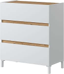 Habitdesign Tempus P&otilde;hjamaise stiili kapp, Tamme nodi ja valge, Artic, 79 x 91 x 41 cm