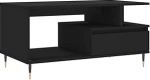 vidaXL kohvilaud must 90 x 49 x 45 cm puidust materjalist