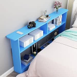 Generisch Schmaler Konsolentisch f&uuml;r Flur, hinter dem Sofa, Ablage, Marmor-Spiegel-Display, moderner Eingangstisch, Konsolentisch aus Holz mit 3 Ebenen, schmales Design f&uuml;r kleine R&auml;ume, Blau (47)