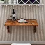 Klappbarer Wandtisch f&uuml;r K&uuml;che und B&uuml;ro, kompakter Eck-Computertisch, Arbeitsstation, Klapptisch f&uuml;r kleine R&auml;ume, an der Wand montierter Fr&uuml;hst&uuml;cksbartisch, Heimarbeitstisch (60 x 40 cm, 70