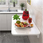 Ujuv seinale paigaldatav kokkupandav laud v&auml;ikestesse ruumidesse, ruumi s&auml;&auml;stev kokkupandav laud pesuruumi/&otilde;ppetuppa/magamistuppa, 100 x 40 cm, valge