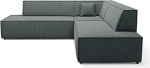 Masseno Ecksofa TESSO II R-S mit Schlaffunktion L-Form, Modern Sofa mit Bettkasten, Wohnzimmersofa, Couch, Soffa, Bettsofa, Couchgarnitur - Grau, Dunbar 40