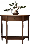 ZGNMK Schmaler Konsolentisch, Schmaler Beistelltisch F&uuml;r Hinter Dem Sofa, Sofatisch F&uuml;r Das Wohnzimmer, F&uuml;r Hinter Dem Sofa, Flur, Einfache Montage(Brown B,90x35x88cm)